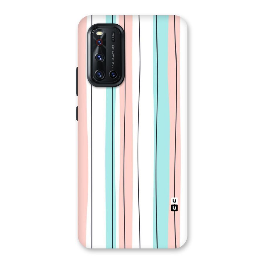 Pastel Tri Stripes Back Case for Vivo V19
