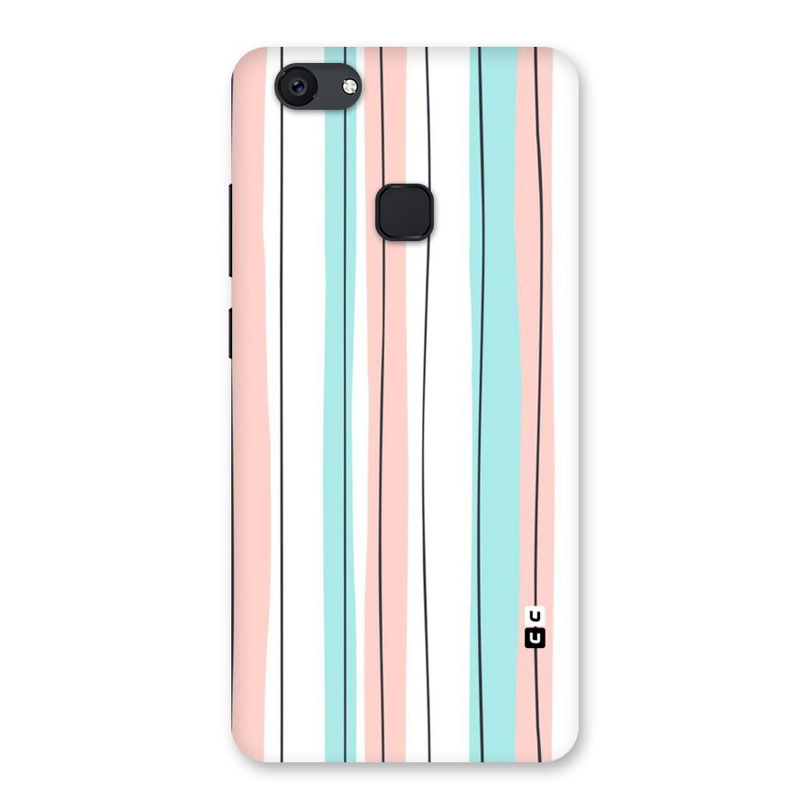 Pastel Tri Stripes Back Case for Vivo V7 Plus