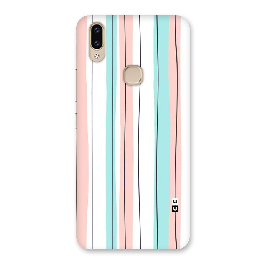 Pastel Tri Stripes Back Case for Vivo V9 Youth