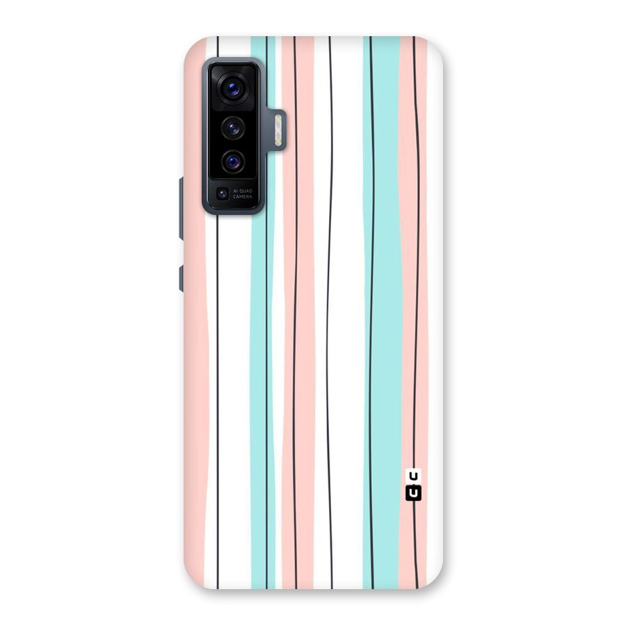 Pastel Tri Stripes Back Case for Vivo X50