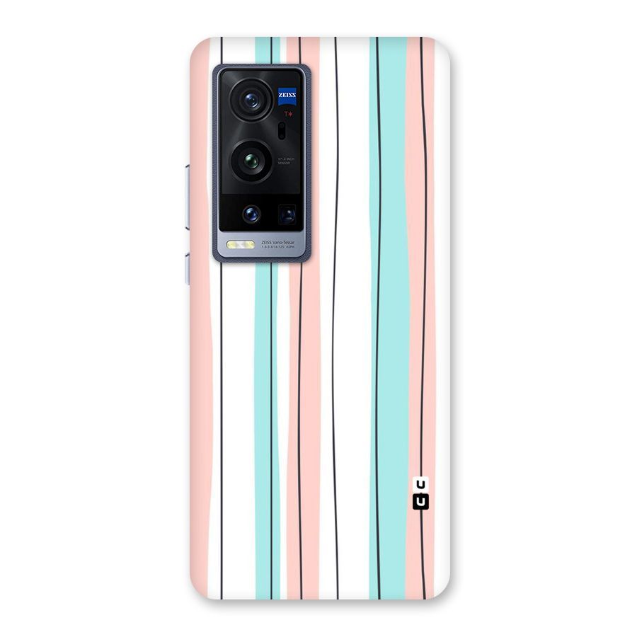 Pastel Tri Stripes Back Case for Vivo X60 Pro Plus