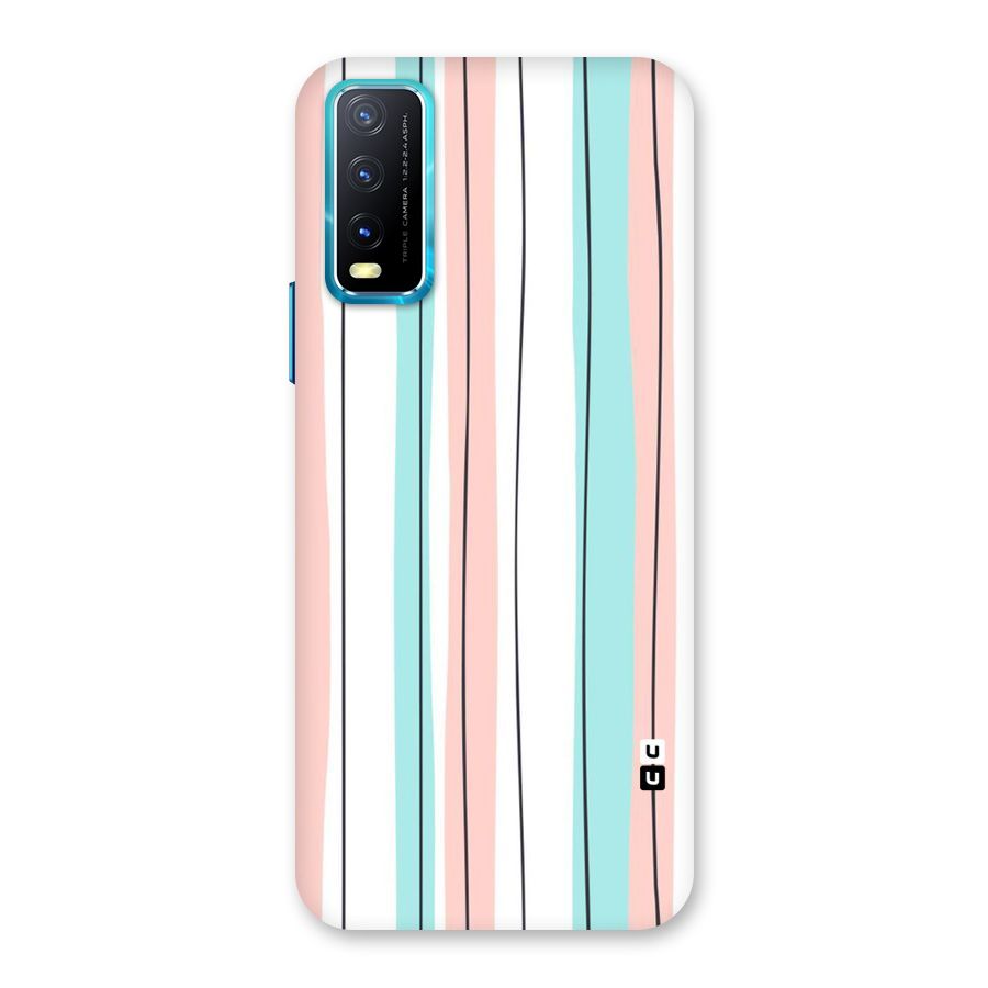 Pastel Tri Stripes Back Case for Vivo Y20A