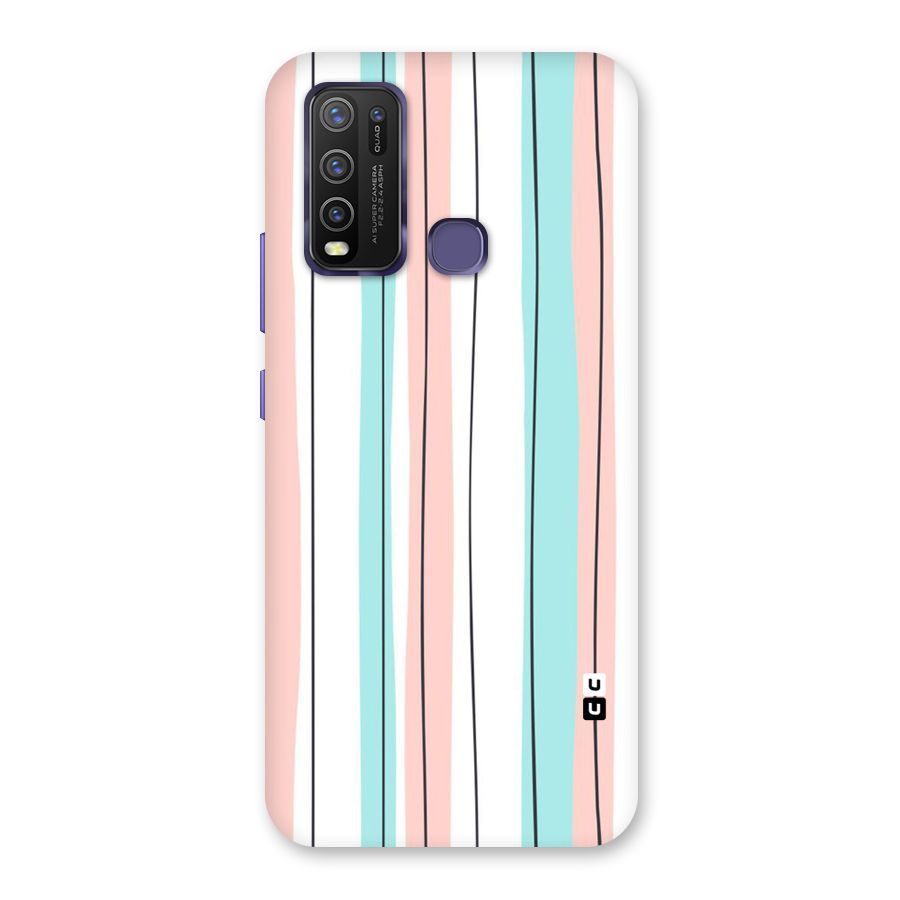 Pastel Tri Stripes Back Case for Vivo Y50