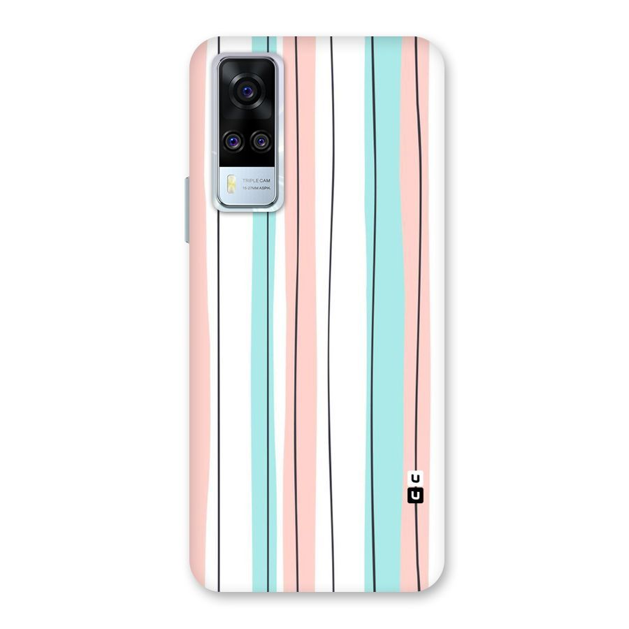 Pastel Tri Stripes Back Case for Vivo Y51A