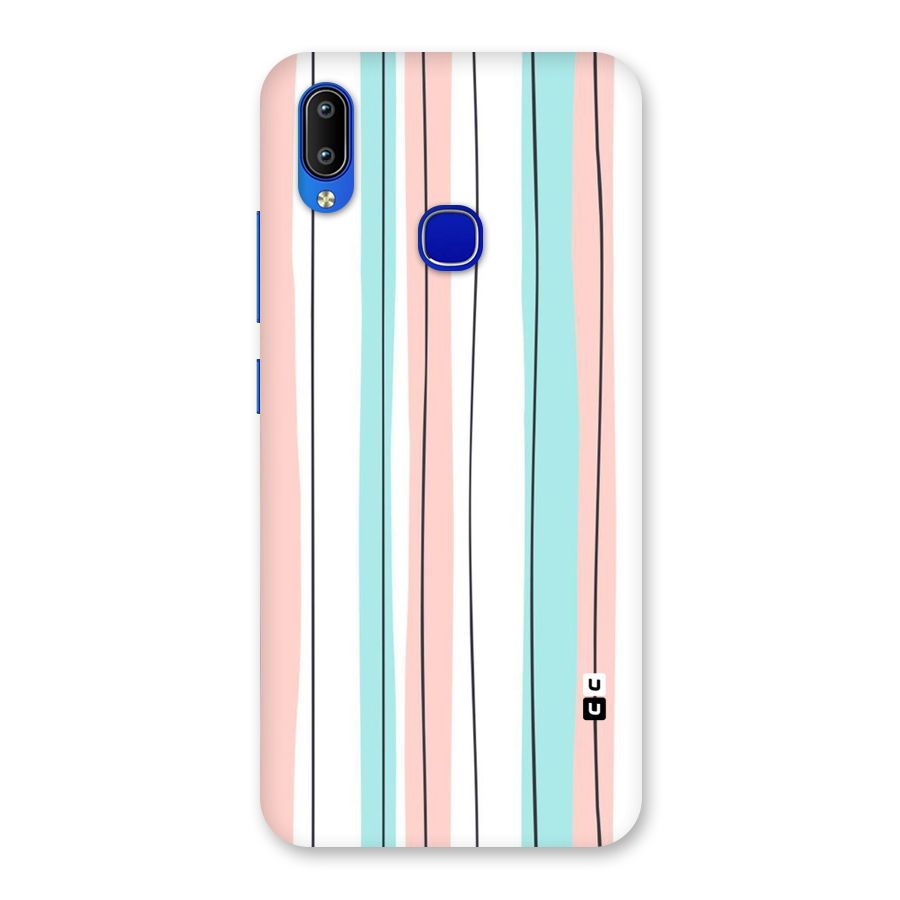 Pastel Tri Stripes Back Case for Vivo Y91