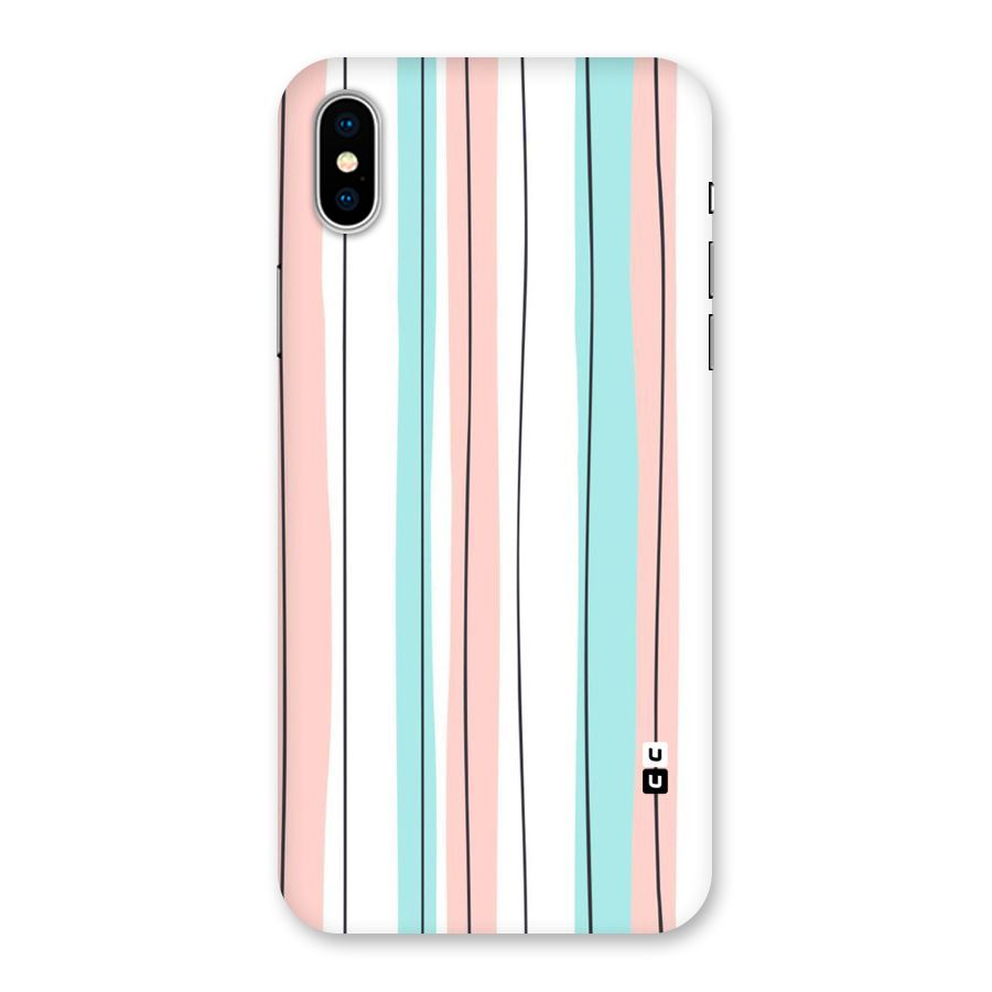 Pastel Tri Stripes Back Case for iPhone X