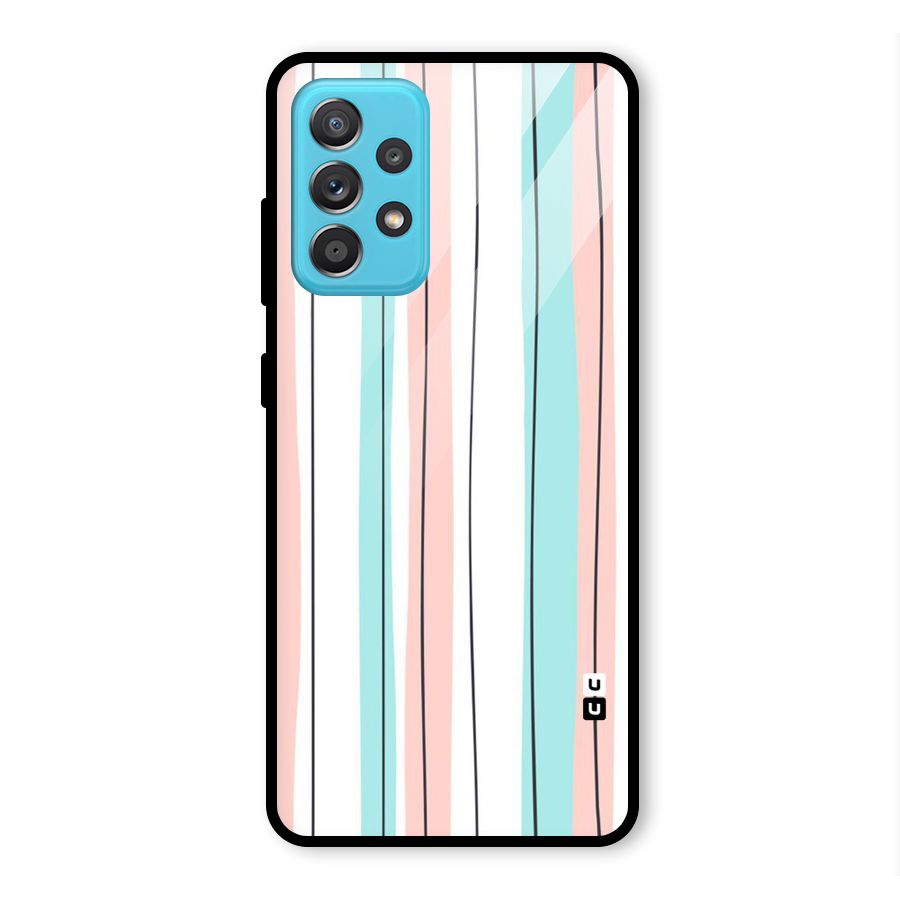 Pastel Tri Stripes Glass Back Case for Galaxy A52