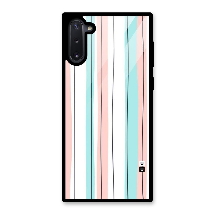 Pastel Tri Stripes Glass Back Case for Galaxy Note 10