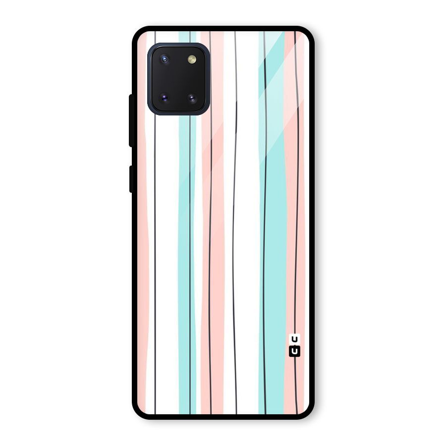 Pastel Tri Stripes Glass Back Case for Galaxy Note 10 Lite