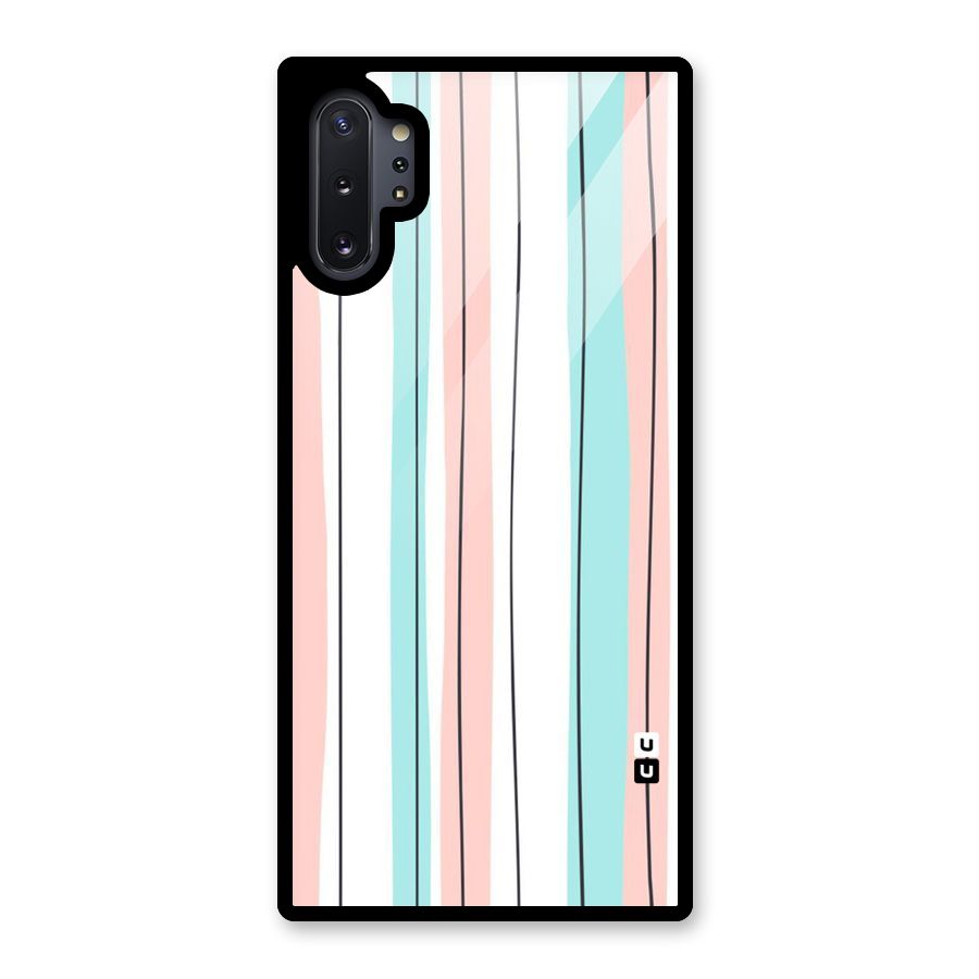 Pastel Tri Stripes Glass Back Case for Galaxy Note 10 Plus