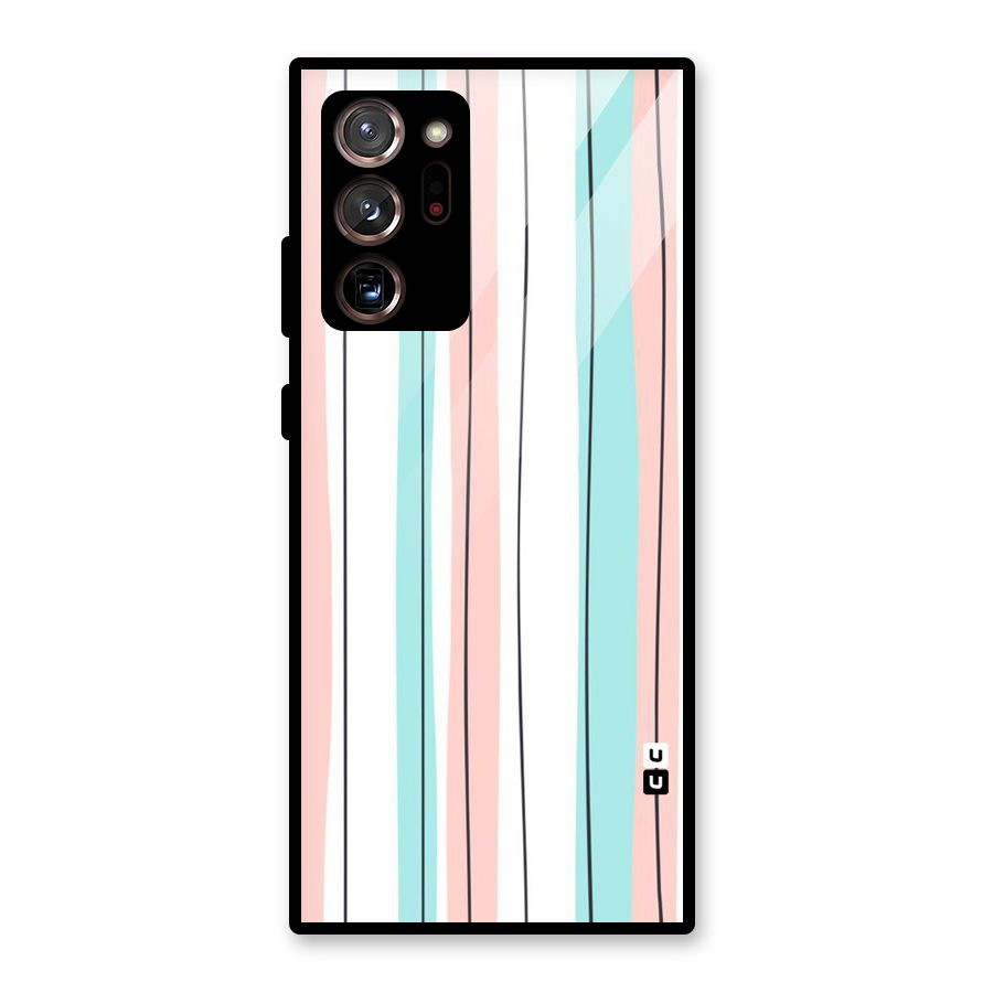 Pastel Tri Stripes Glass Back Case for Galaxy Note 20 Ultra