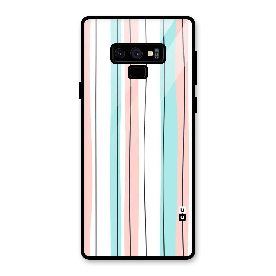 Pastel Tri Stripes Glass Back Case for Galaxy Note 9