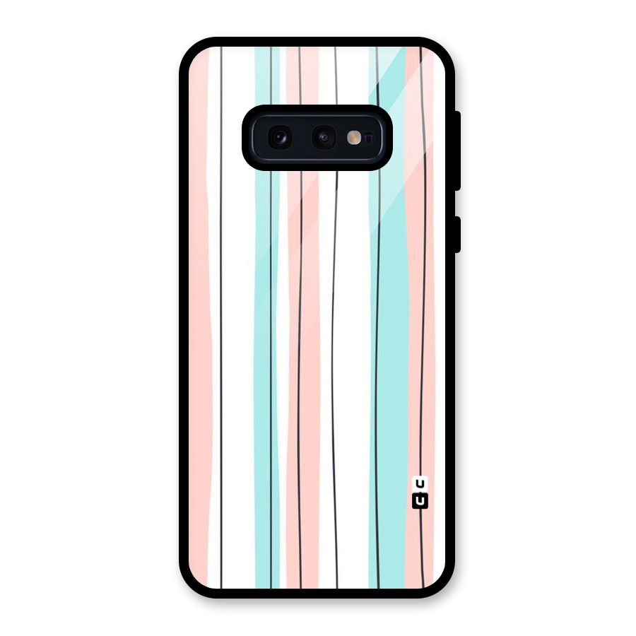 Pastel Tri Stripes Glass Back Case for Galaxy S10e