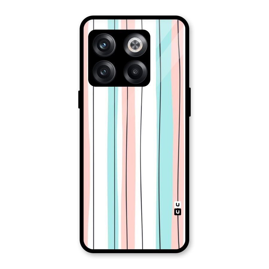 Pastel Tri Stripes Glass Back Case for OnePlus 10T