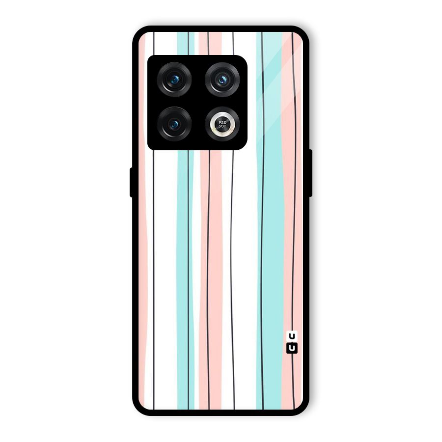 Pastel Tri Stripes Glass Back Case for OnePlus 10 Pro 5G