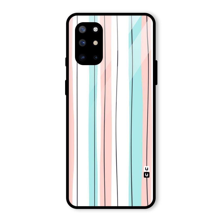 Pastel Tri Stripes Glass Back Case for OnePlus 8T
