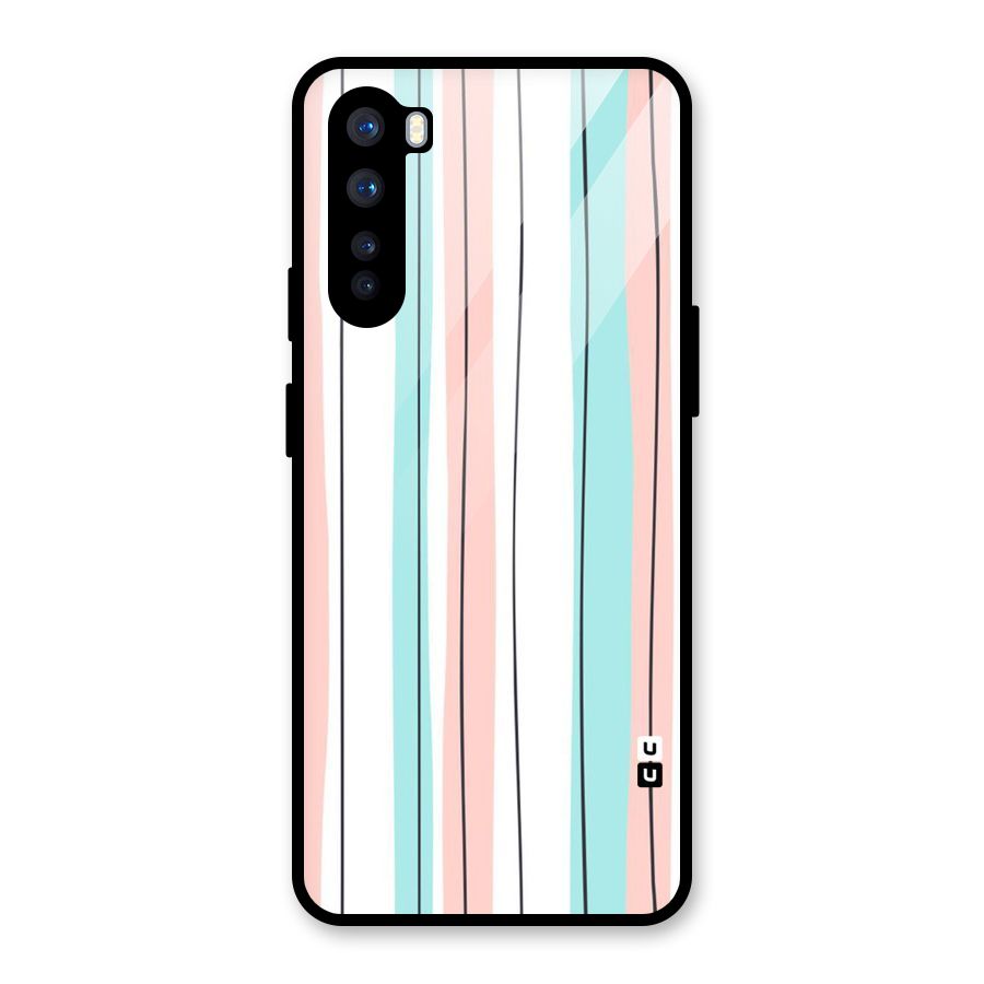 Pastel Tri Stripes Glass Back Case for OnePlus Nord