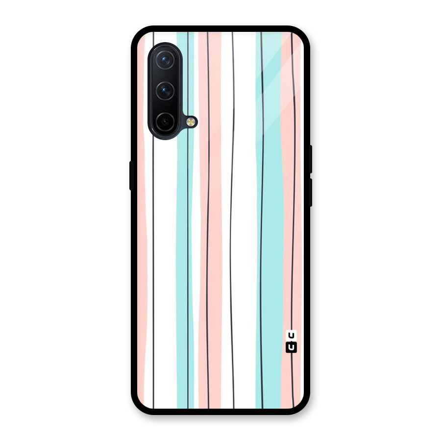 Pastel Tri Stripes Glass Back Case for OnePlus Nord CE 5G