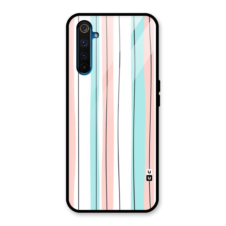 Pastel Tri Stripes Glass Back Case for Realme 6 Pro