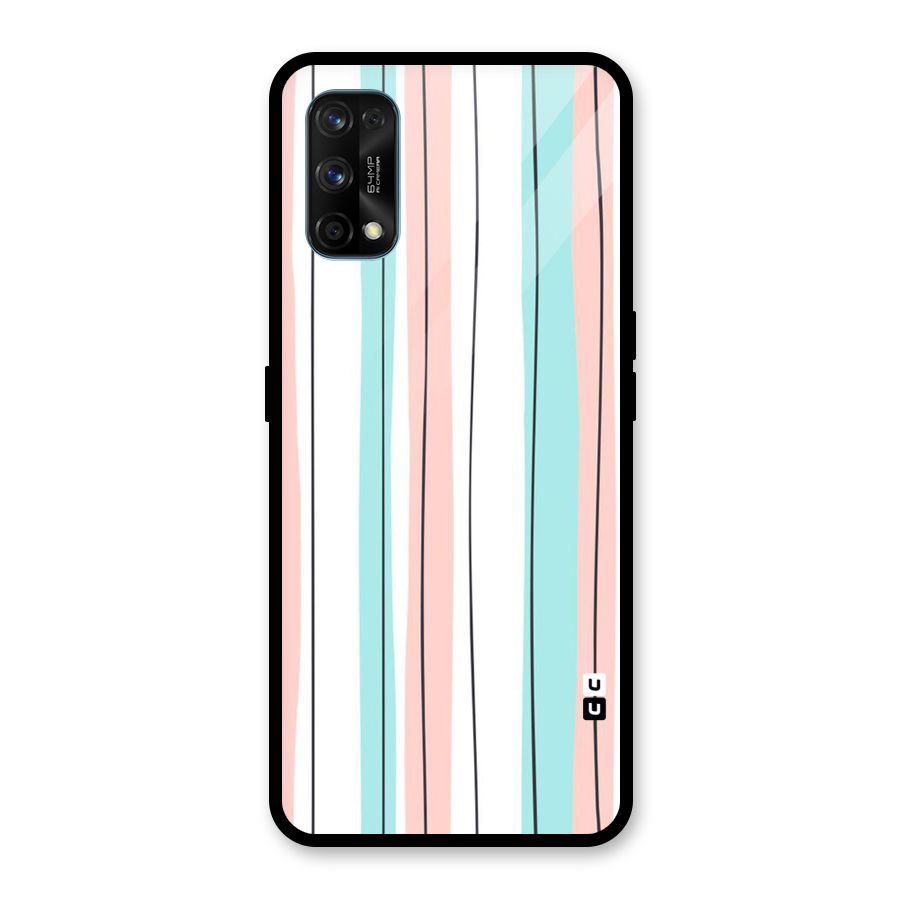 Pastel Tri Stripes Glass Back Case for Realme 7 Pro