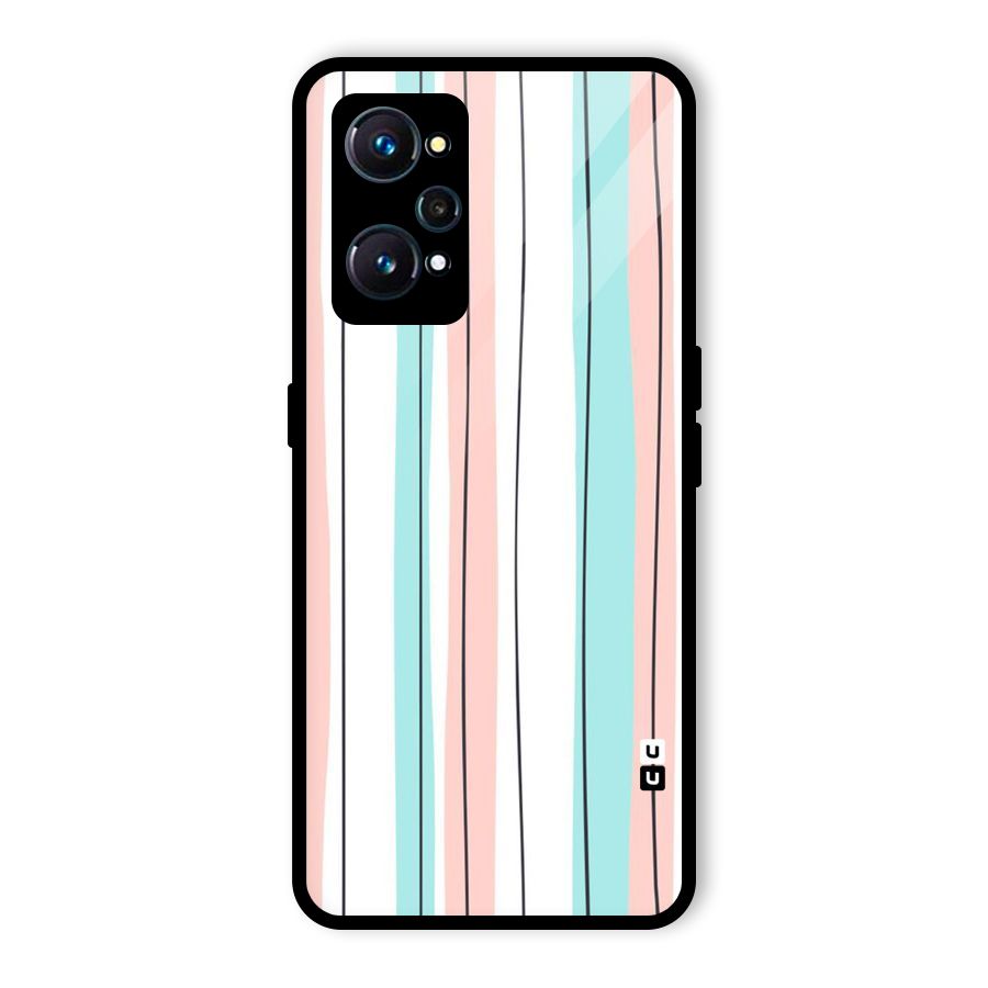 Pastel Tri Stripes Glass Back Case for Realme GT 2
