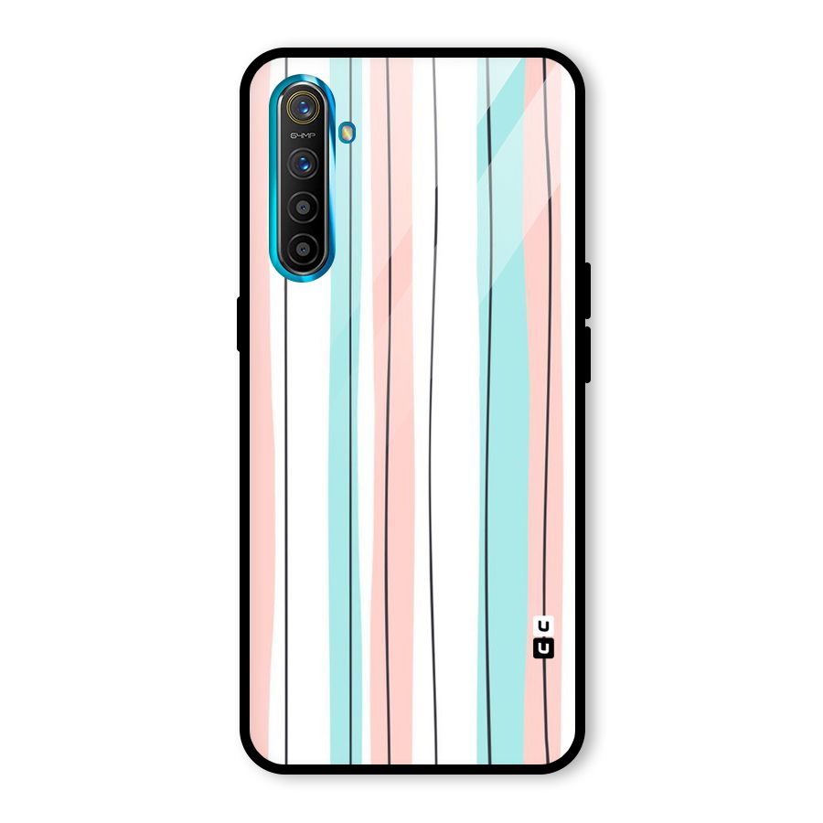 Pastel Tri Stripes Glass Back Case for Realme X2