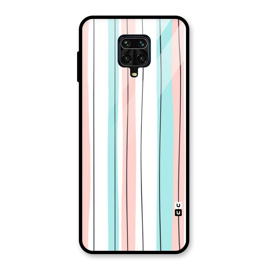 Pastel Tri Stripes Glass Back Case for Redmi Note 10 Lite