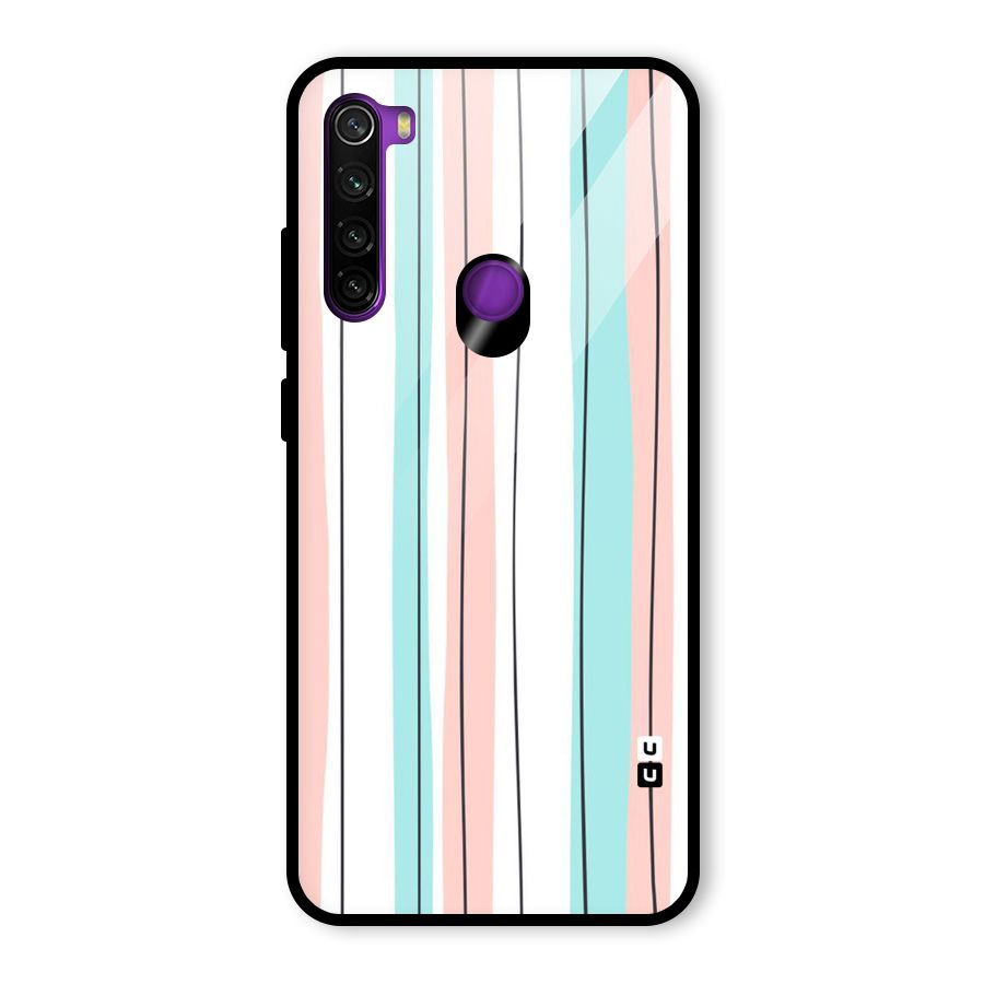Pastel Tri Stripes Glass Back Case for Redmi Note 8