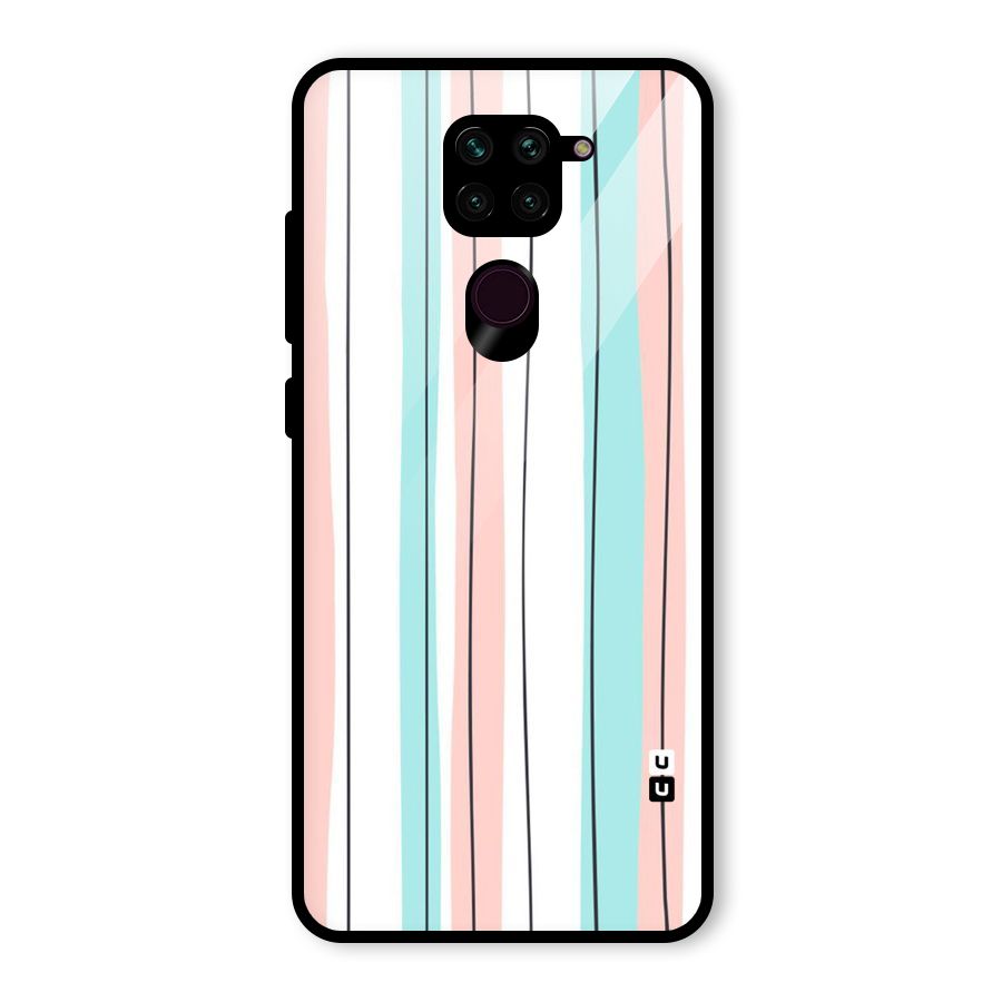 Pastel Tri Stripes Glass Back Case for Redmi Note 9