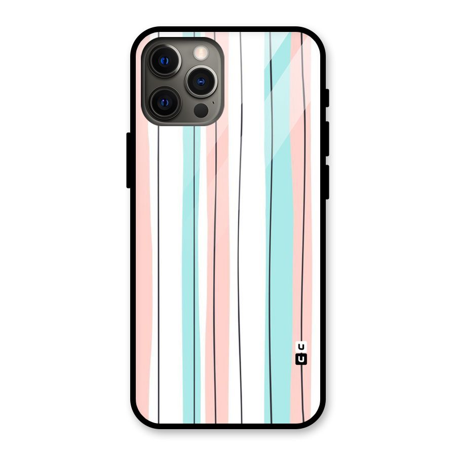 Pastel Tri Stripes Glass Back Case for iPhone 12 Pro Max
