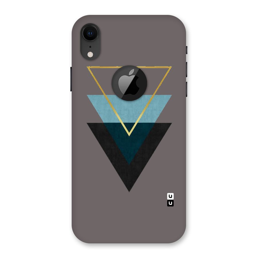 Pastel Triangle Back Case for iPhone XR Logo Cut
