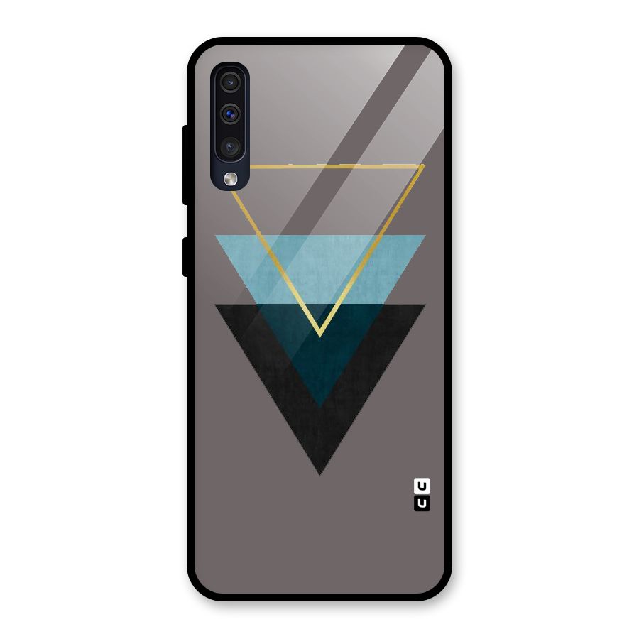 Pastel Triangle Glass Back Case for Galaxy A50