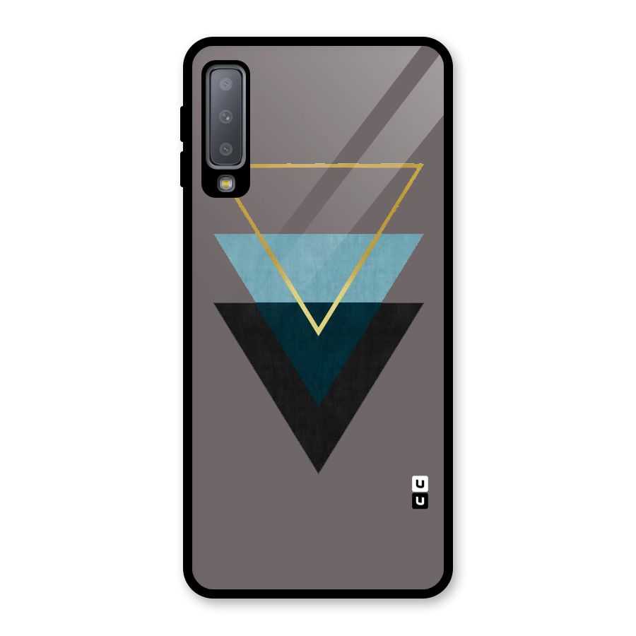 Pastel Triangle Glass Back Case for Galaxy A7 (2018)