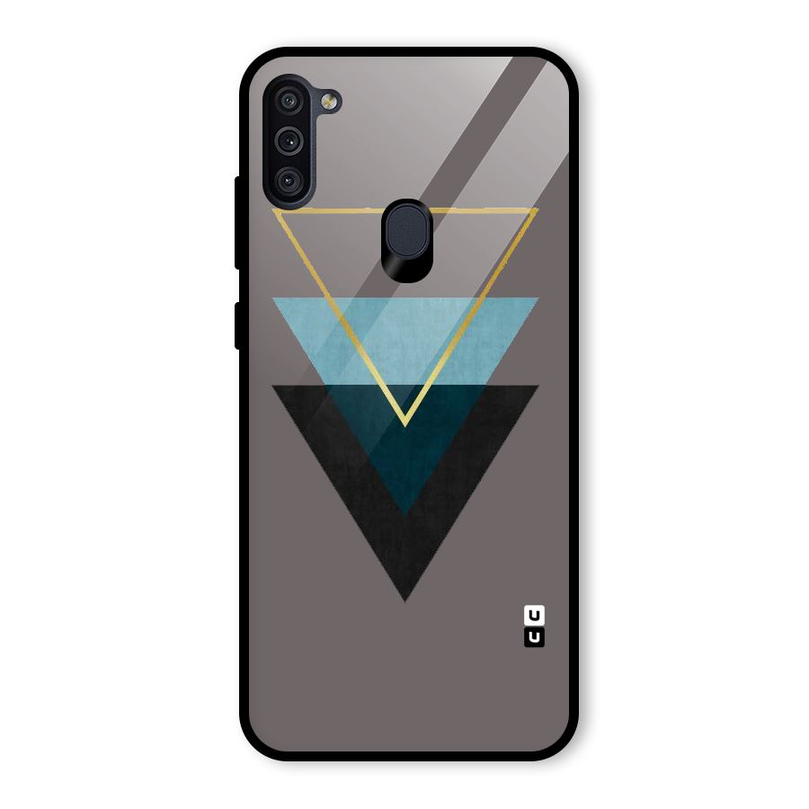 Pastel Triangle Glass Back Case for Galaxy M11