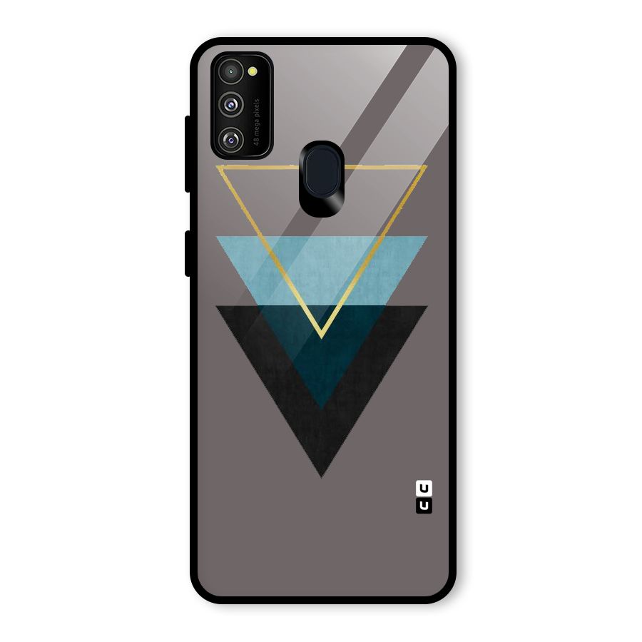 Pastel Triangle Glass Back Case for Galaxy M30s