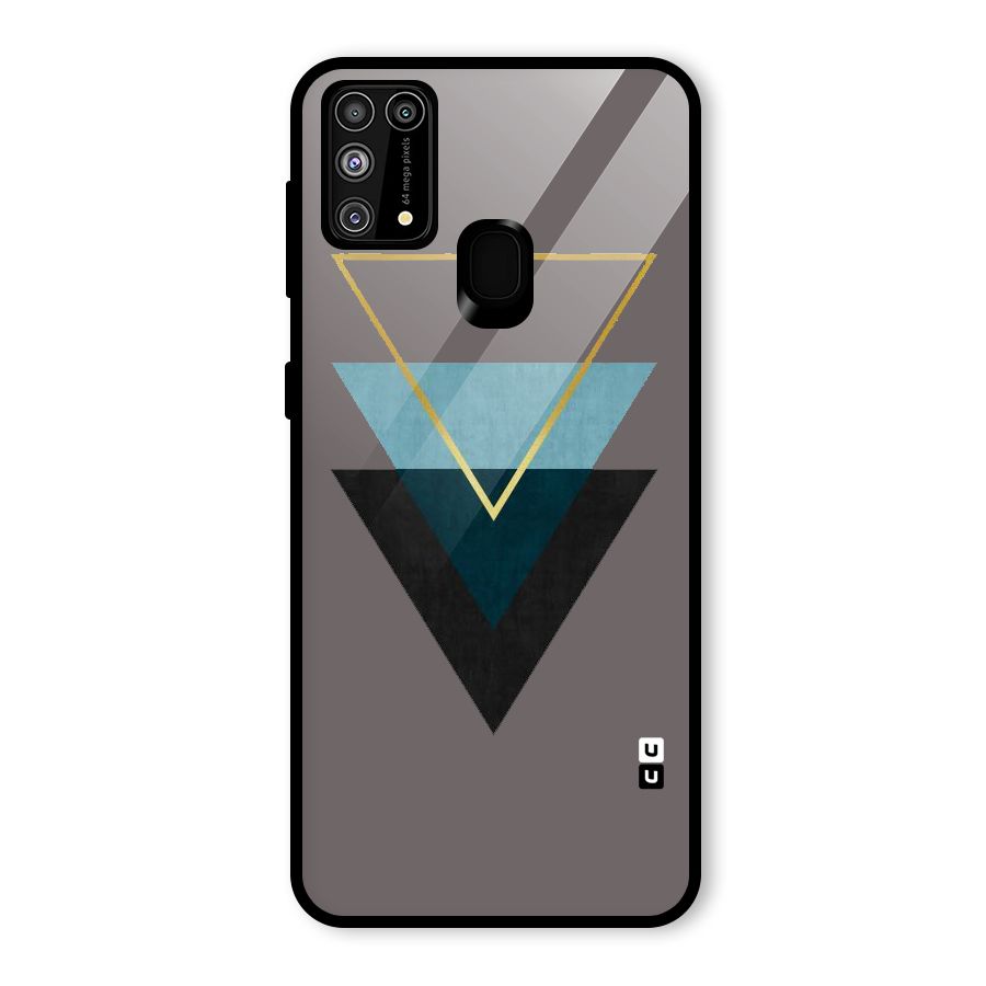 Pastel Triangle Glass Back Case for Galaxy M31