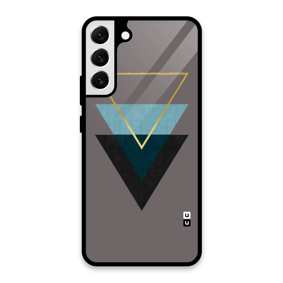 Pastel Triangle Glass Back Case for Galaxy S22 Plus 5G