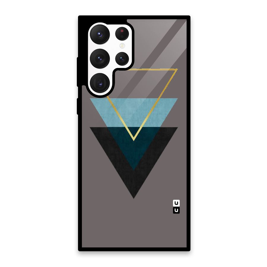 Pastel Triangle Glass Back Case for Galaxy S22 Ultra 5G