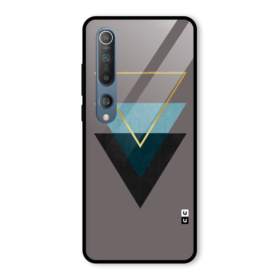 Pastel Triangle Glass Back Case for Mi 10