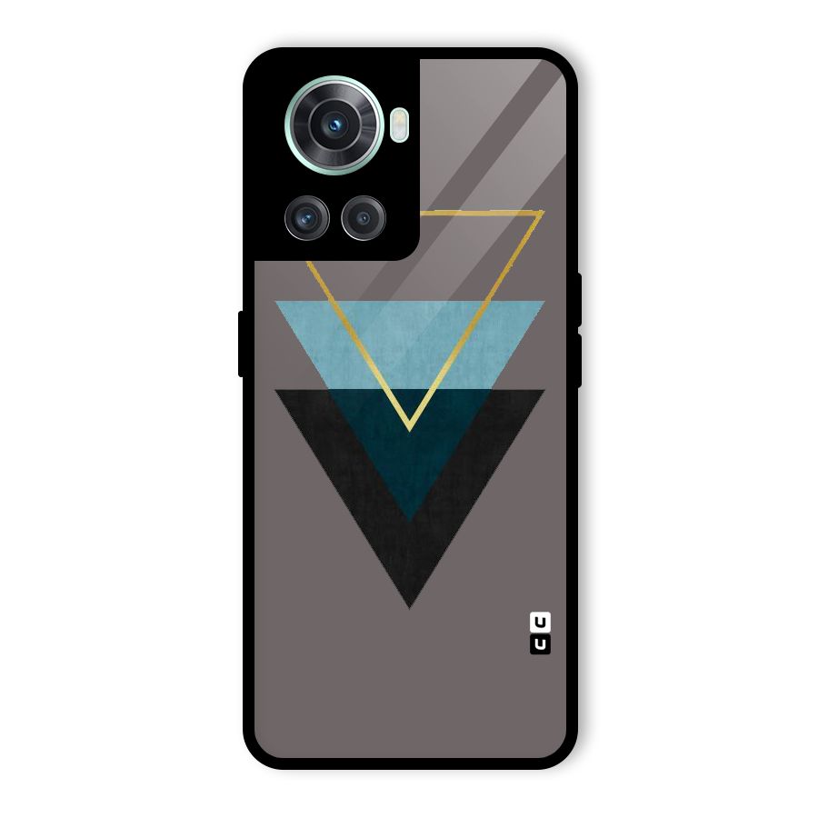 Pastel Triangle Glass Back Case for OnePlus 10R