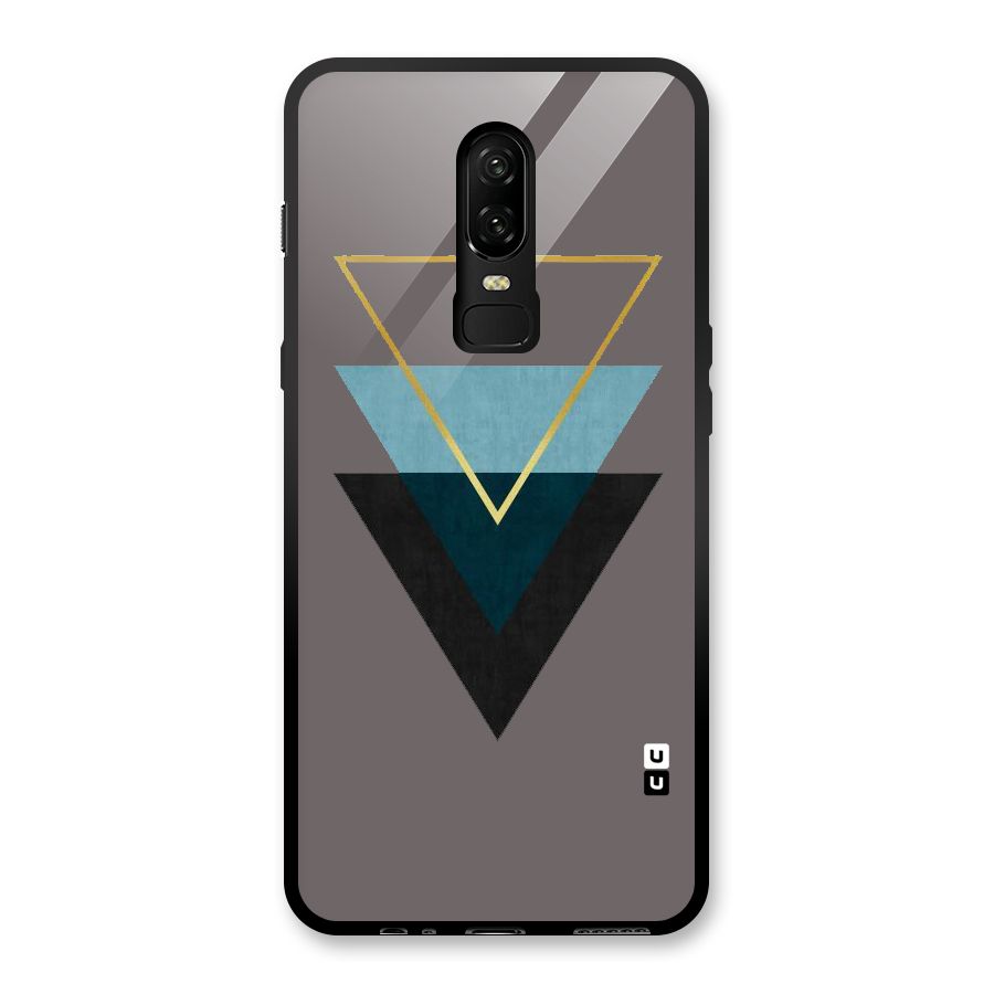 Pastel Triangle Glass Back Case for OnePlus 6