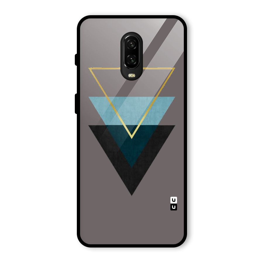 Pastel Triangle Glass Back Case for OnePlus 6T
