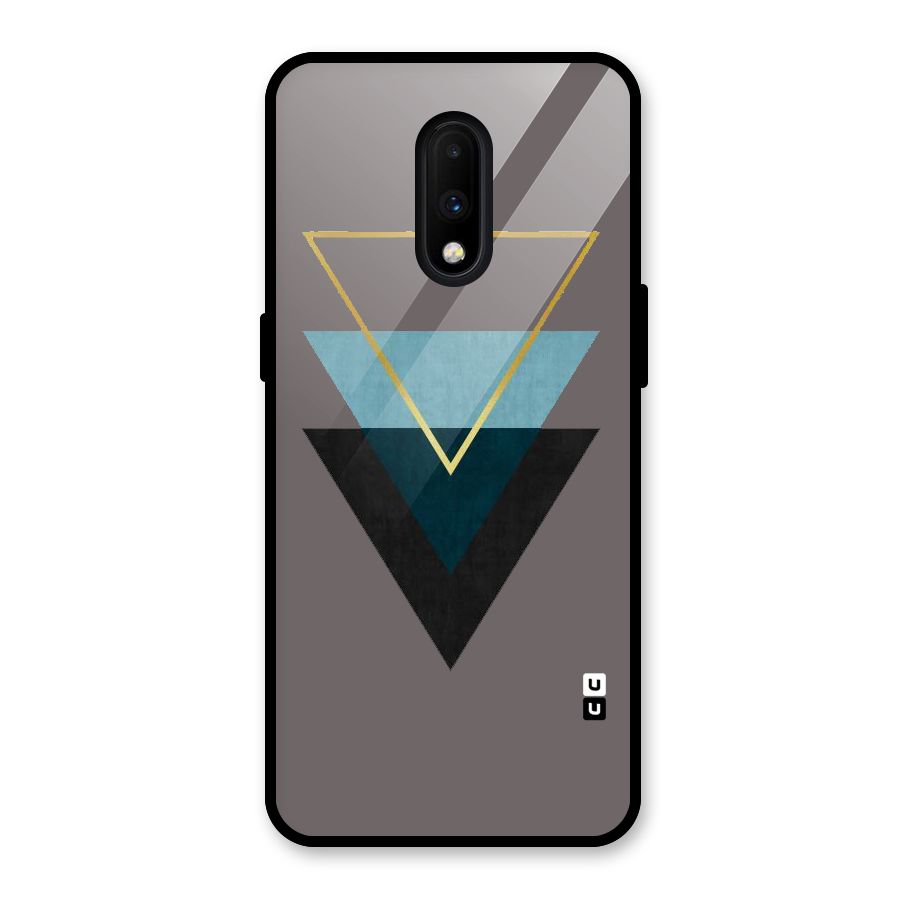 Pastel Triangle Glass Back Case for OnePlus 7