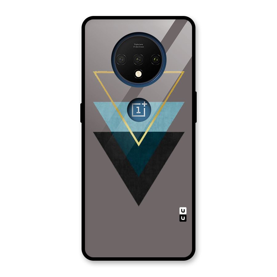Pastel Triangle Glass Back Case for OnePlus 7T