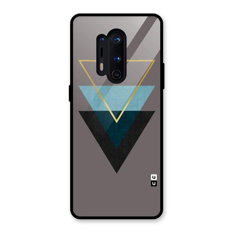 Pastel Triangle Glass Back Case for OnePlus 8 Pro