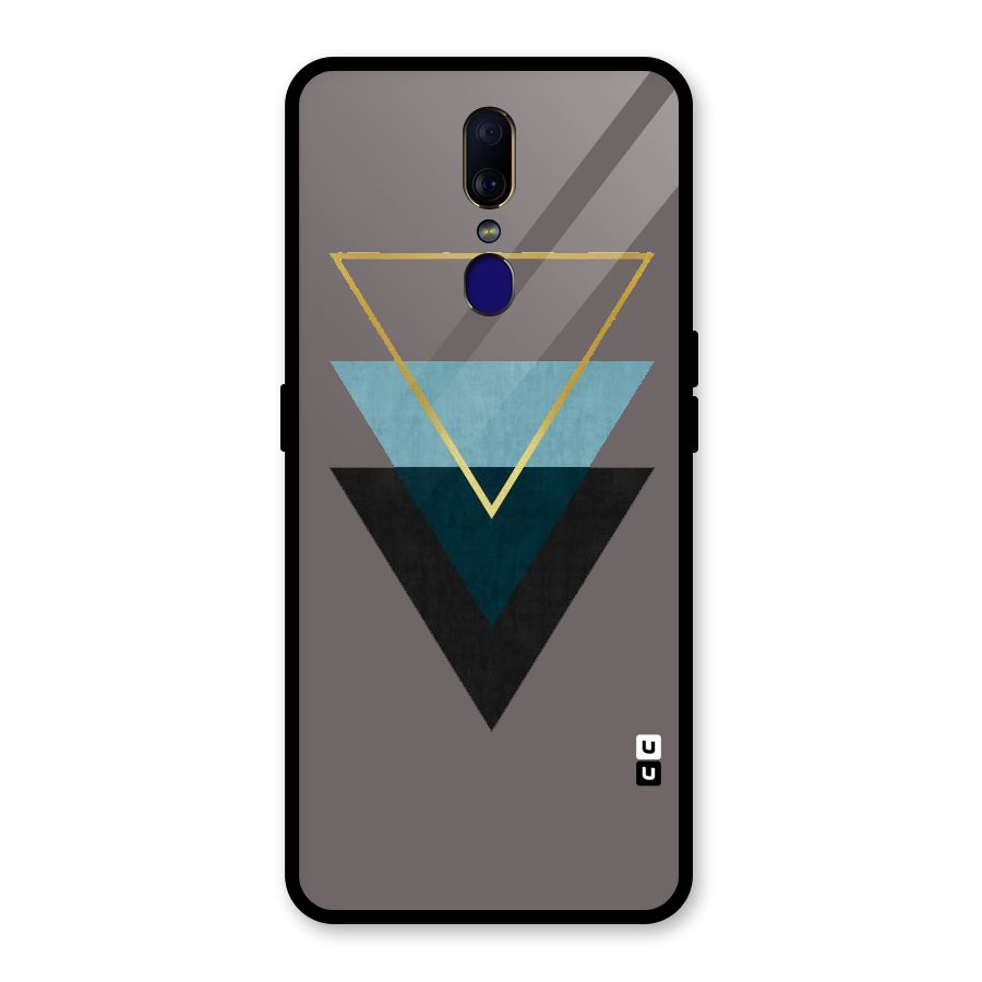 Pastel Triangle Glass Back Case for Oppo F11