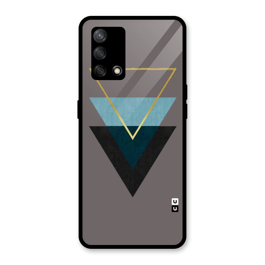 Pastel Triangle Glass Back Case for Oppo F19