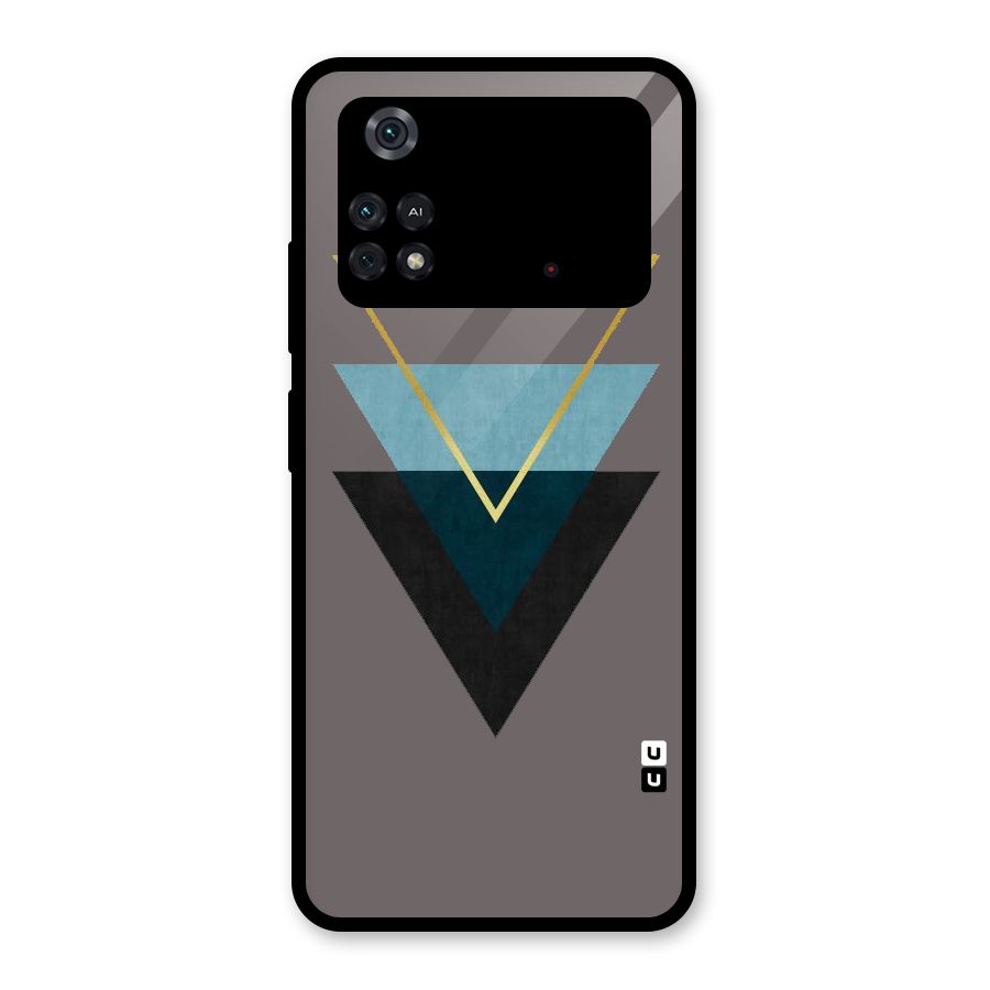 Pastel Triangle Glass Back Case for Poco M4 Pro 4G