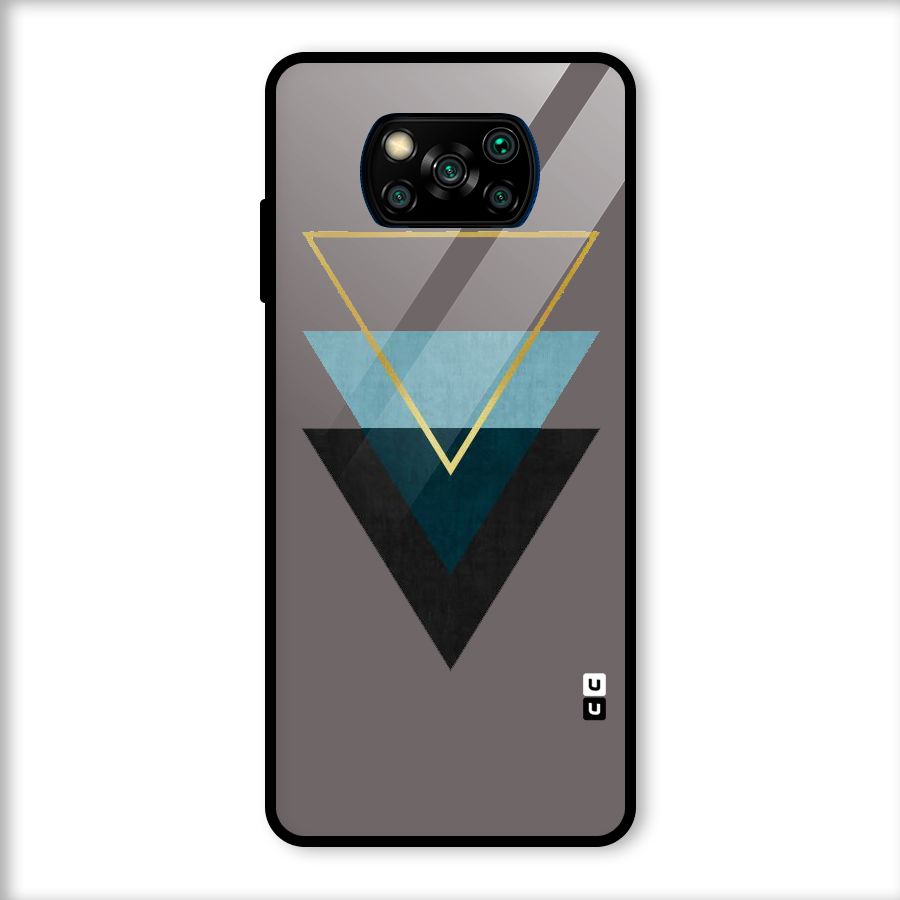 Pastel Triangle Glass Back Case for Poco X3