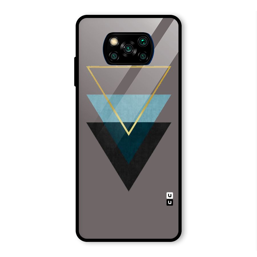 Pastel Triangle Glass Back Case for Poco X3 Pro